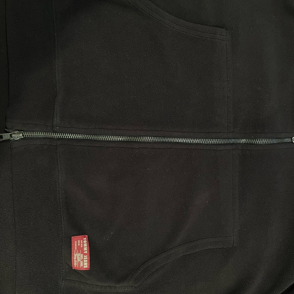 Tommy Hilfiger Vintage Y2K Black Zip-Up Hoodie Sweater - Picture 7 of 11